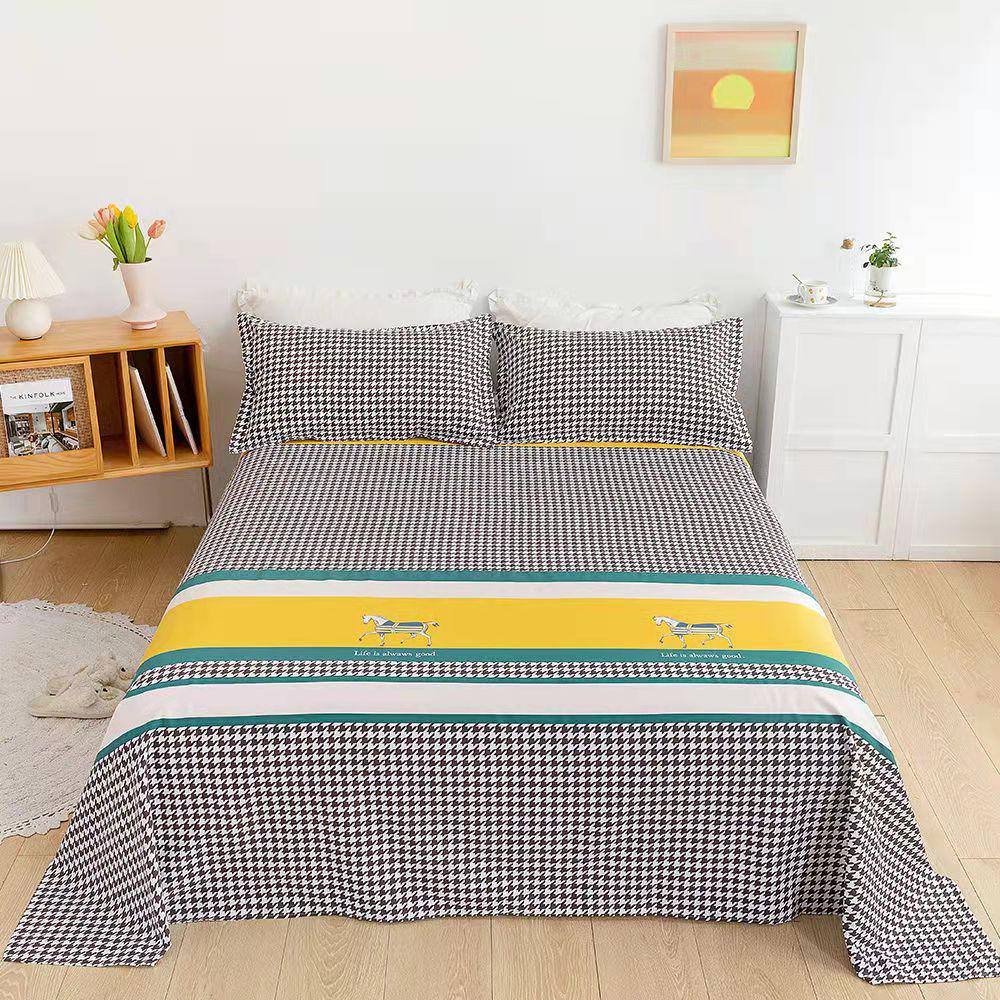 Brushed Single Bed Sheet for Dorms - All Seasons, Multi-Size Bedding