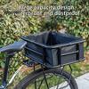 Durable Bike Basket Rear Storage with Liner Cargo Net Heavy Duty Large Universal Capacity MTB Road Mountain Bicycle Metal Accessories