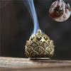 Lotus Flower Incense Burner Buddhism Buddha Holder Brass Mini Sandalwood Censer Incense Metal Craft Home Decoration