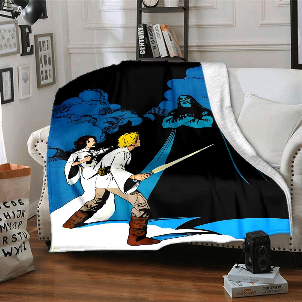 Star Wars Blanket Durable Comfort Great for Picnics Bedding Office All-Season Use Playful Design Perfect Gift for Relatives and Friends