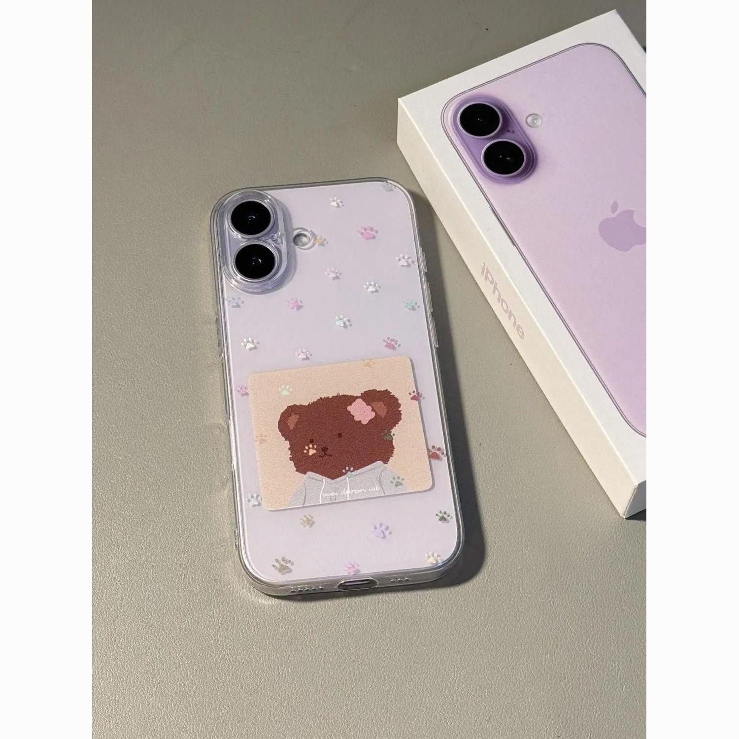 

Little Bear Paw Prints Apple 17 Pro Max Soft Case with Precise Openings for 12, 14, 15, 16. Apple 17 Pro Max