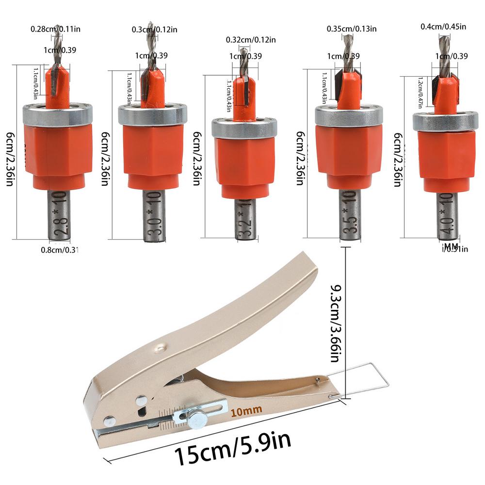Woodworking Limit Countersunk Drill Adjustable Cone Drill Punching Screw Installation Woodworking Countersunk Drill with Limiter