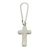 Elegante Crucifijo de Arcilla Colgante con Acento de Cristal para Espejo Retrovisor de Coche Accesorios Colgantes para el Interior del Coche
