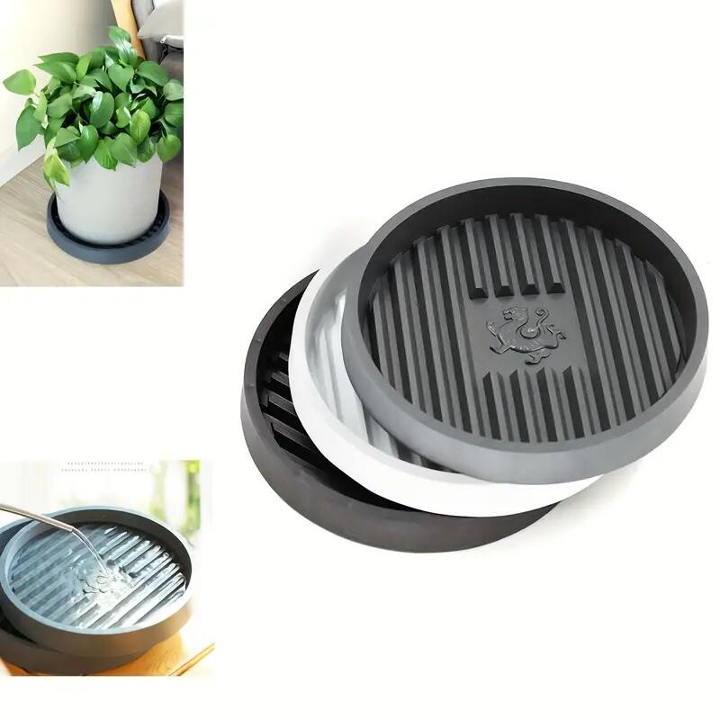 Anti-Splash Plunger Holder Tray Keeps Floor Dry Clean Easy To Clean Drying Mat for Toilet Plunger Flowerpot Bathroom Organizer
