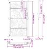 Garden Gate Black 100x175 Cm Steel Wave Design