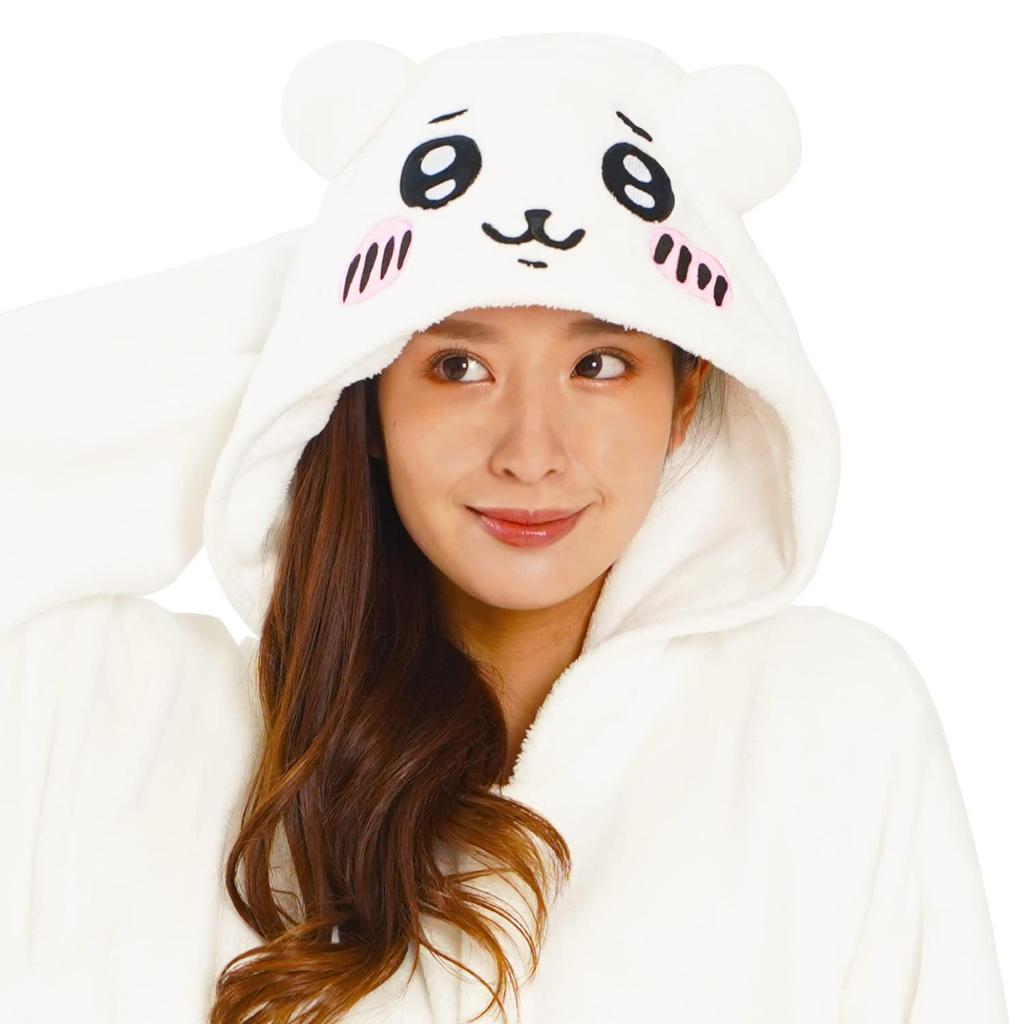 SAZAC Chiikawa Fleece One Size Fits All Kigurumi, Adult, [Chiikawa]