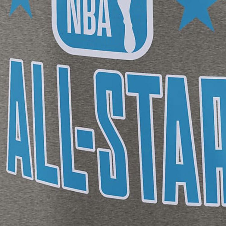 Jordan Letter Logo Print Casual Round Neck Short Sleeve T-Shirt, All-Star 2022 Season Men Tops Dark-Grey DJ8350-084