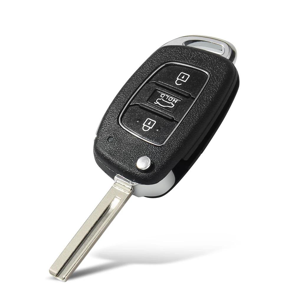 

2/3/4 кнопки Flip Remote Car Key Shell для Solaris Creta Ix25 Kona Tucson Sonata I40 Elantra Ix35 I20 Ix45 2017-2019 3 Buttons HYN14R чорний