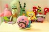 Cute Short Plush Cartoon Octopus Crab Starfish Snail Spongebob Series Toy Set