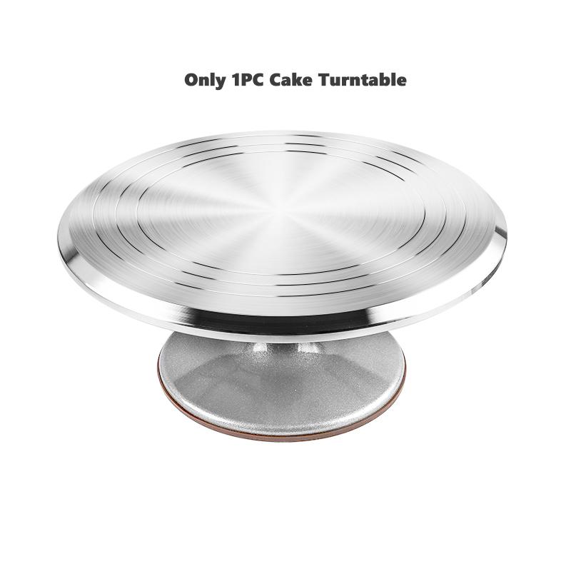 6 Stück/Set Drehteller Kuchen Dekoration Zubehör Set Rotierender Kuchenständer Werkzeuge Metall Edelstahl Gebäckspatel Schaber