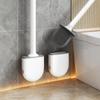 Wall Hanging Long Handle Toilet Brush, Silicone Cleaning Brush, Durable, Easy To Clean, Suitable For Bathroom, Toilet Cleaning