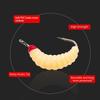 100pcs Breadworm Fishing Bait Set Freshwater Sandworm Maggot Soft Worm Fishing Lure Set