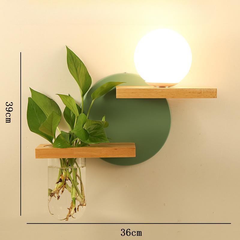 Nordic Wall Lamp Plant Wall Lights for Indoor Lighting Bedroom Living Room Home Decor Aisle Decoration