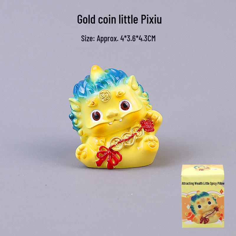 Pixiu Wealth-Attracting Desk Ornament: Emotional Stability & Healing, Creative Cute Decor for Office or Car Standard