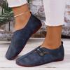 Plus Size Round Toe Women's Casual Shoes - European & American Style, Autumn Low Cut Flats