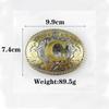 Western Style Men's Leather Belt with English Letter C - European and American Fashion Accessory
