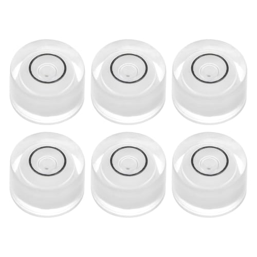 uxcell 6-Piece Round Bubble Level, 10x6mm, Mini Round Bullseye Level for Leveling Camera Tripods, Telescopes, Workshops, Turntables, and Picture Frame