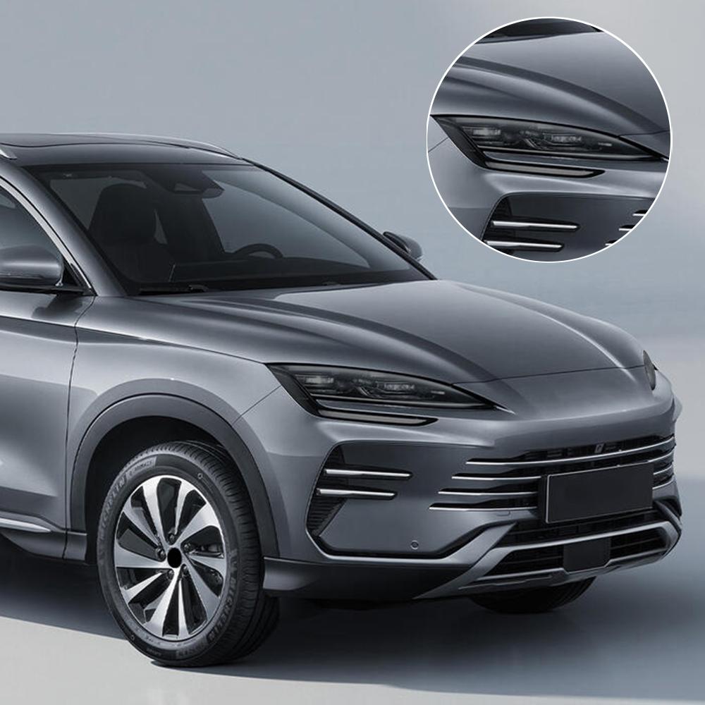 Car Headlight Protective Film for BYD Seal U 2026-2026 Smoke Black TPU PPF Pre Cut Anti-Scratch Vinyl Wrap Kit High-Gloss Film