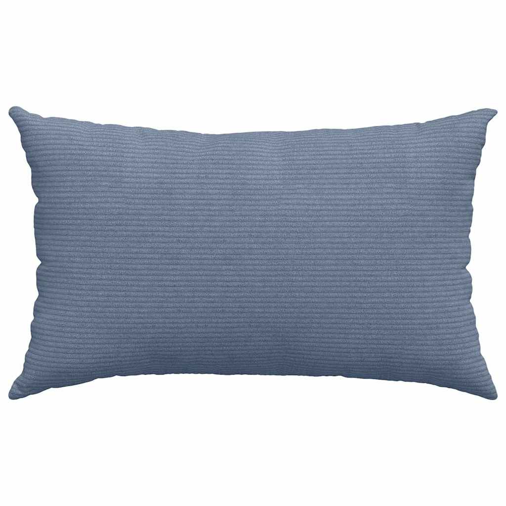 Sofa Cushions 2 Pieces Blue 50 X 30 Cm Cord Fabric