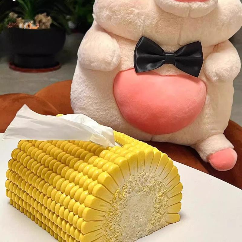 Corn Tissue Box Creative and Funny Living Room Coffee Table Tissue Box Napkins Paper Boxes Household Desktop Decorations