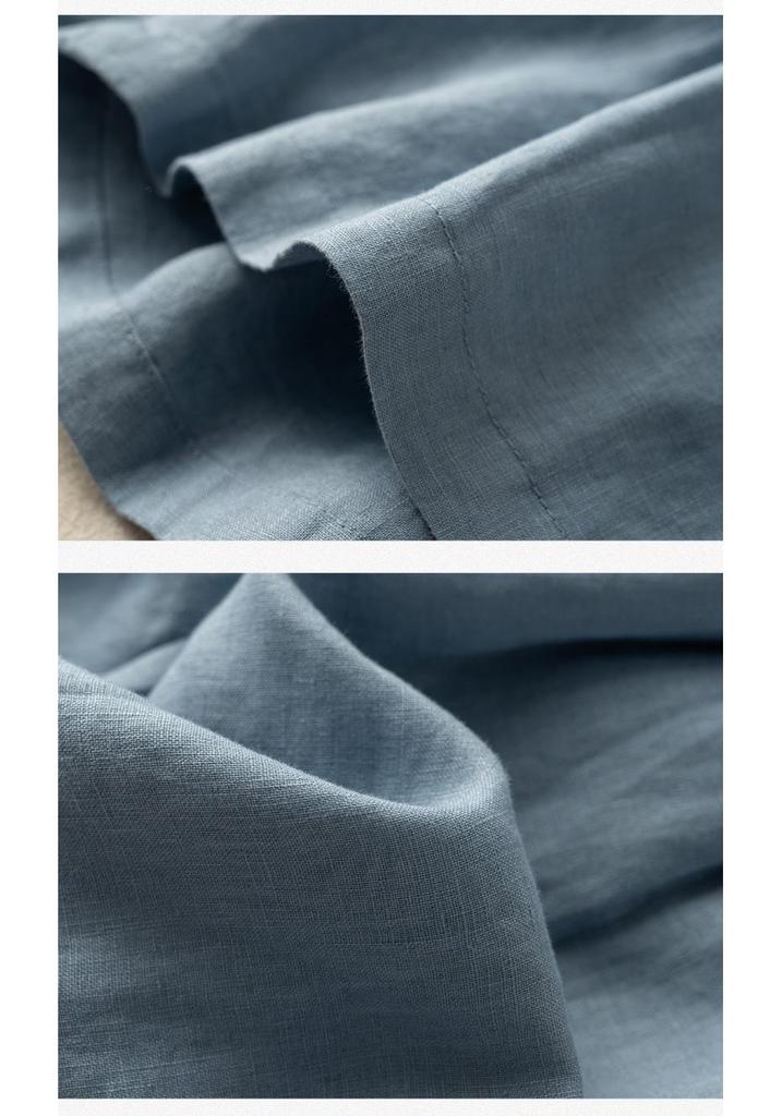 Women's Retro Wide-Leg Cotton Linen Pleated Pants - High Waist, Elastic, Casual and Artistic Summer Wear