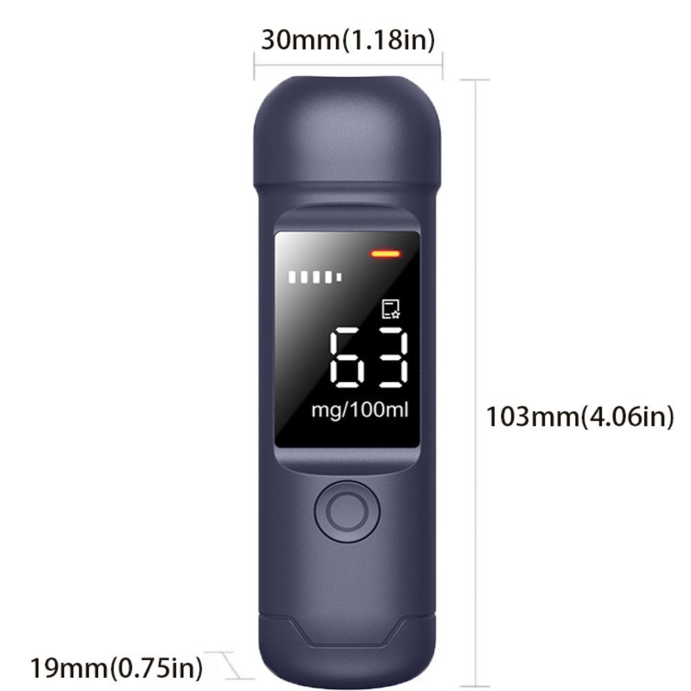 Rechargeable Automatic Alcohol Detection System LCD Display Breath Alcohol Tester  Portable Use