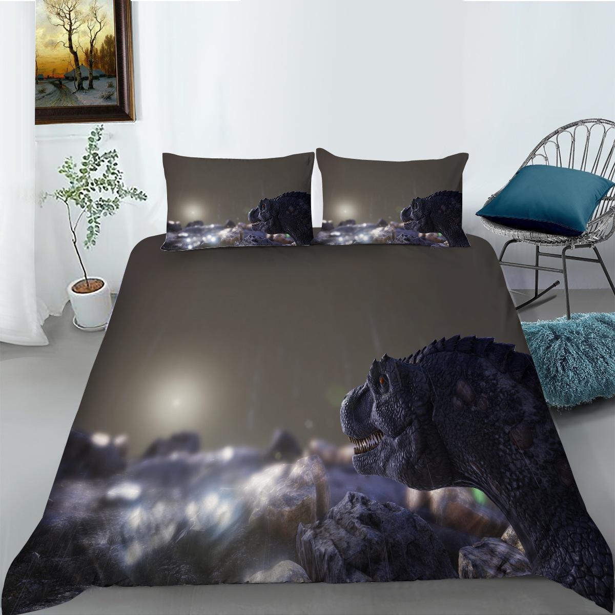 Fashion Dinosaur 3D Digital Printed Polyester Bedding Two-Three Piece EU single 135*200