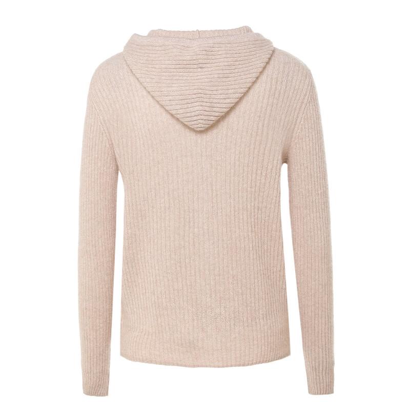 G·TENNA Women's Hooded Zip Cashmere Cardigan