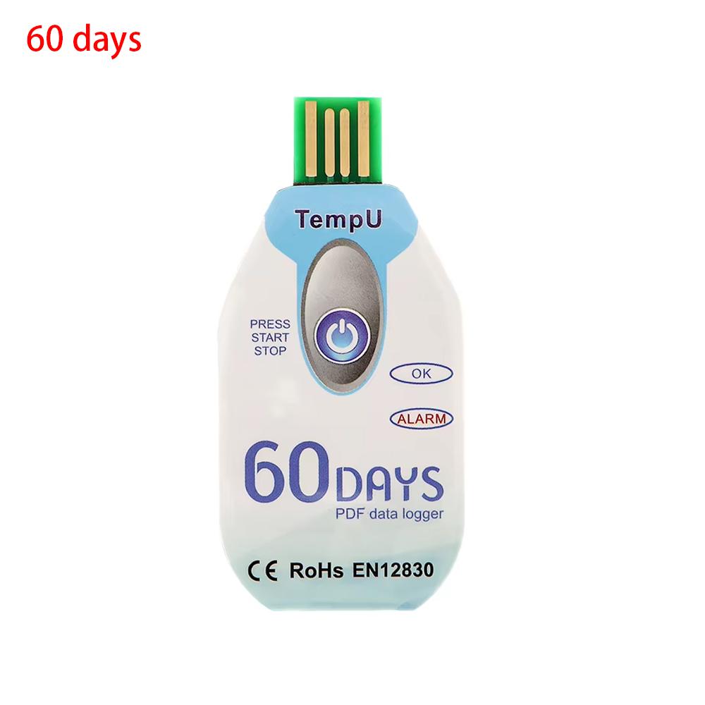 5 Pcs USB Humidity Temperature Data Logger Thermometer 14400 Points RH TEMP Recorder PDF Report 30/60/90 Days Disposable