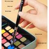 JOWOART 6pcs Multifunction paint brush black nylon hair set birch Short rod oil acrylic watercolor gouache student beginner art tool
