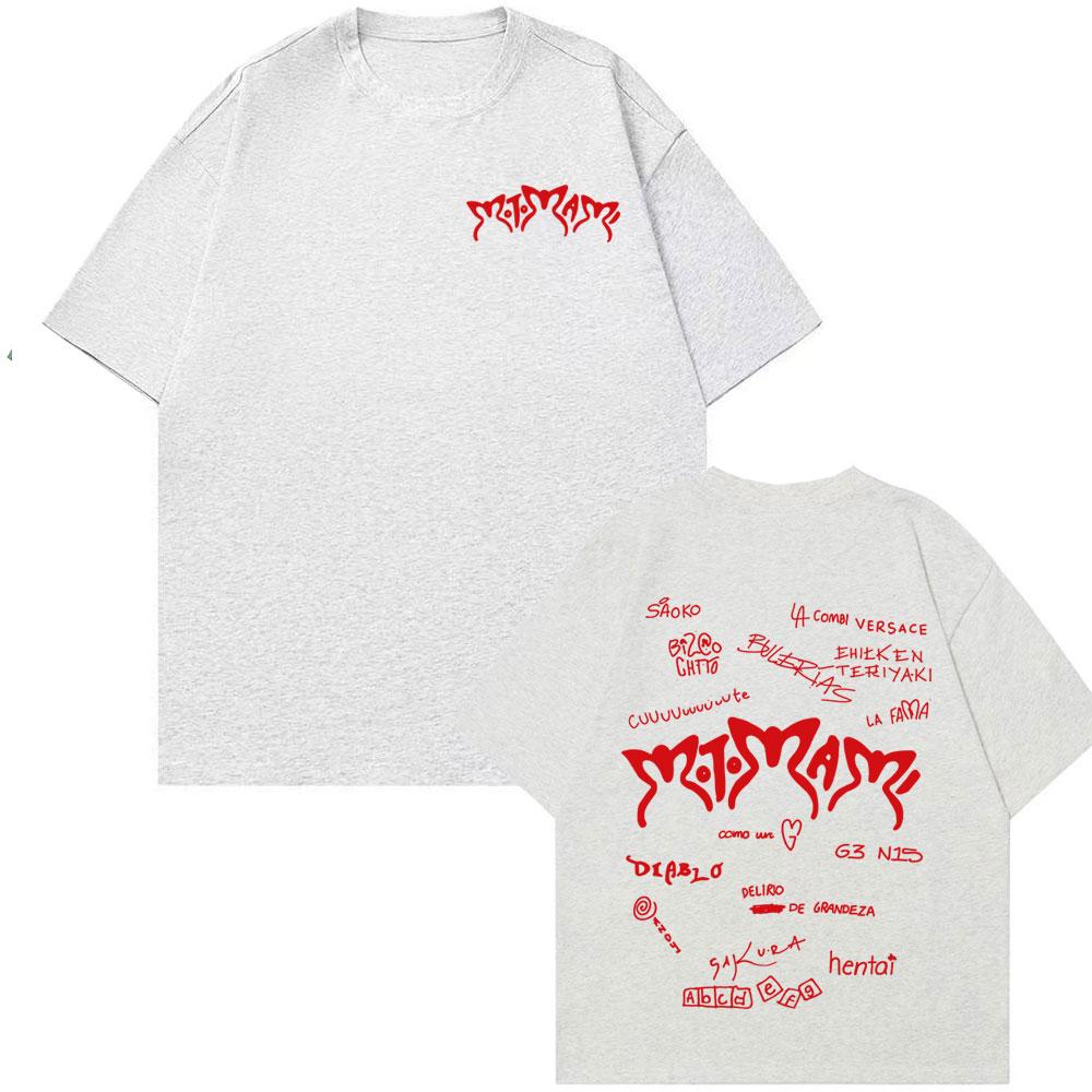 Koszulka z nadrukiem liter z albumu muzycznego piosenkarki Rosalíi Koszulki z krótkim rękawem Fashion Retro dla mężczyzn i kobiet Letnie topy Casualowa koszulka z okrągłym dekoltem