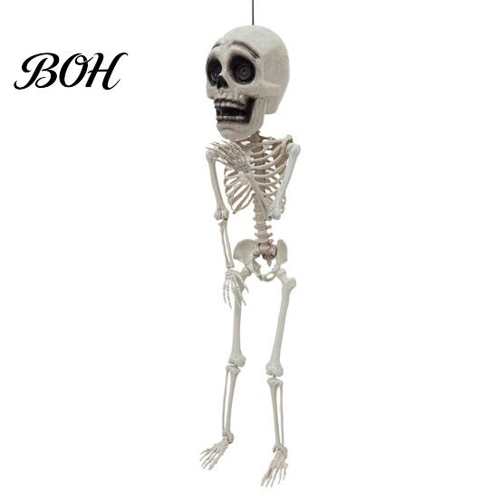 Halloween Party Supplies Posable Skeleton Decoration, 41 Inch Full Body Hanging Human with Decorative for Fireplace Movable Joints Yard Garden