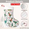 Christmas Decoration Fireplace Hanging Stocking A Single Christmas Stocking Featuring a Dinosaur Cartoon Desig