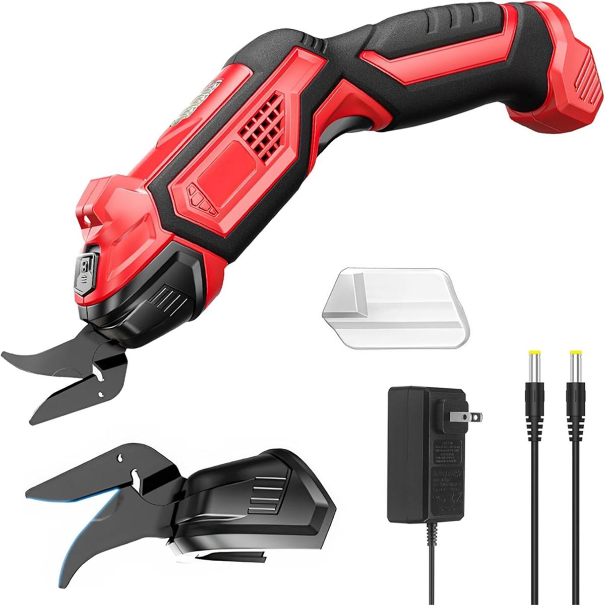 Электрические ножницы 2025+ с 2 лезвиями, беспроводные ножницы для ткани 4,2 В, перезаряжаемый резак для ткани, мощные ножницы для шитья, штепсель США China Mainland