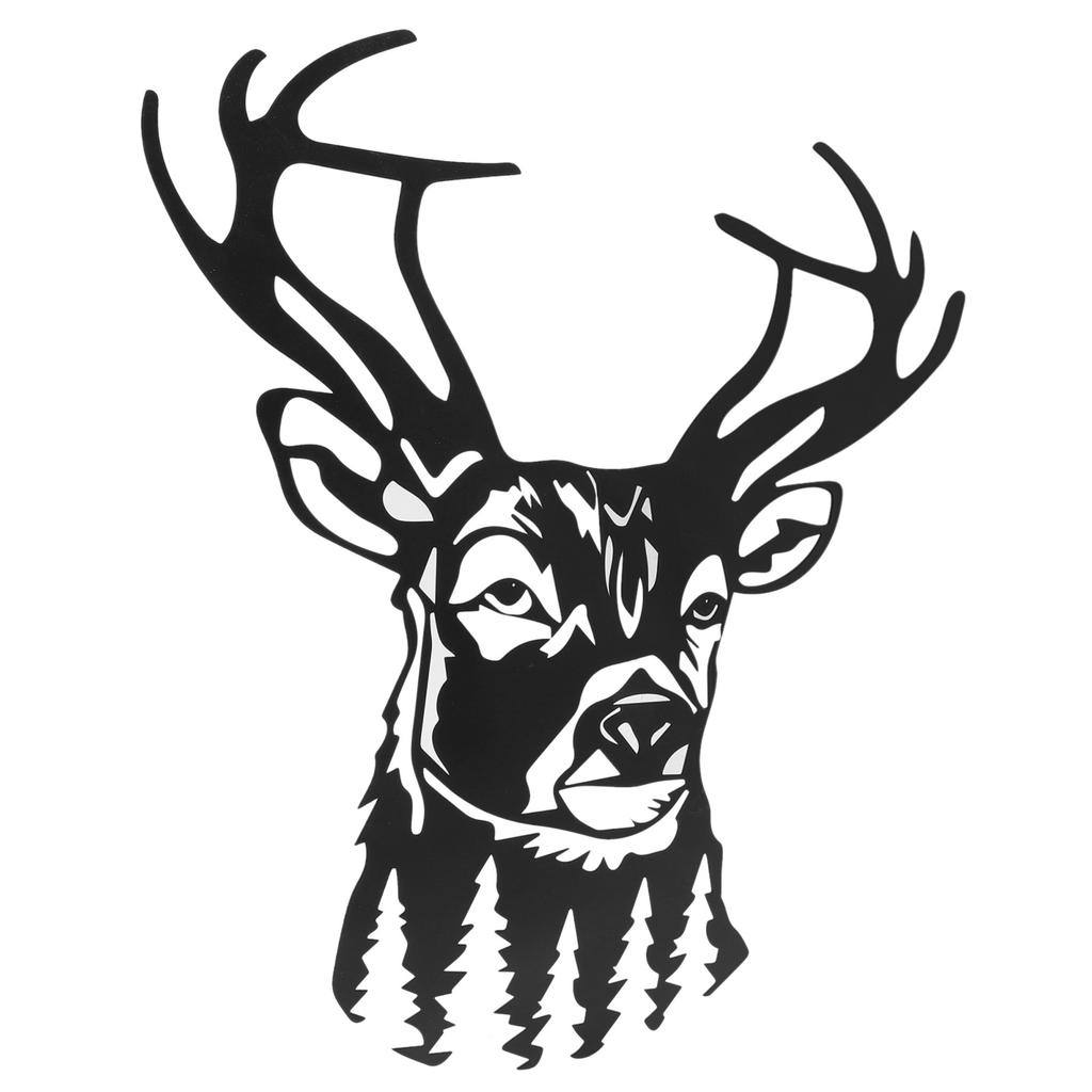 Metal Deer Wall Art Rustic Iron Strong Structure Deer Wall Decor for Bedroom Living Room Office