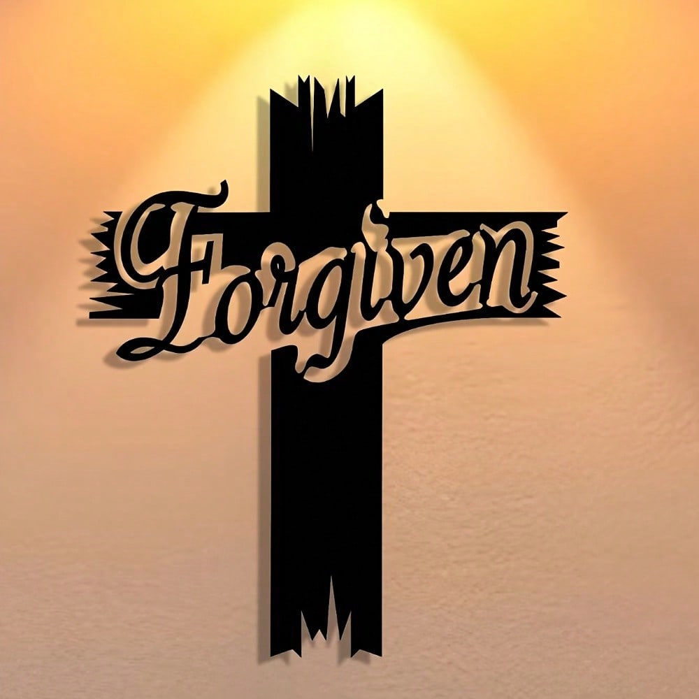 Ручная ковка Металлический крест Знак Настенный декор для Хэллоуина и Рождества