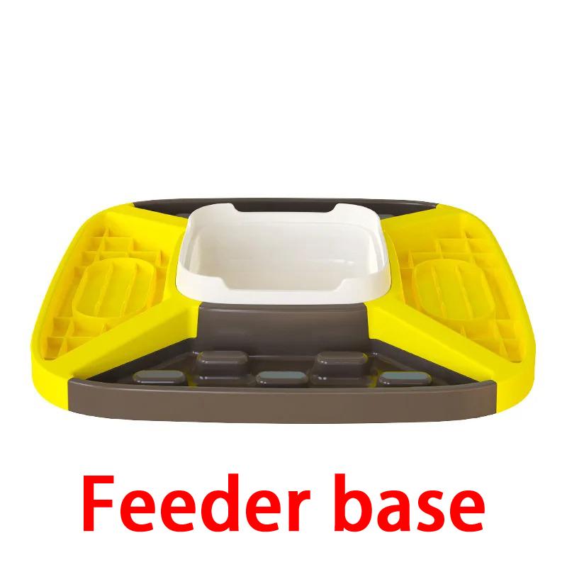 

Automatic Pet Food Dispenser Dog Slow Feeder Anti-Slip Square Transparent Visible Food Storage Box Interactive Toys Pet Supplies