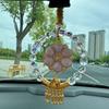 Cultural & Creative Sunflower Song Brocade Crystal Beads Car Hanging Ornament - Festival Koi Abundance Pendant