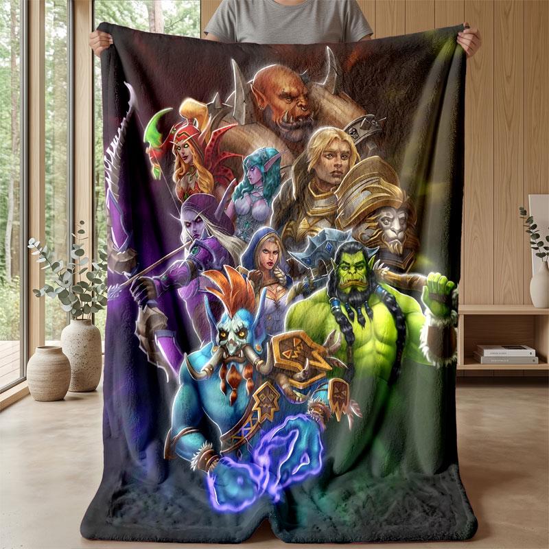 Soft Flannel Blanket Lightweight Cozy Bedroom Living Room CoverWorld of Warcraft