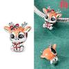 Copper Colorssanta Claus Holds A Heart Bead Fit Original Bracelet Diy Fine Jewelry Gift For Women