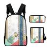 Classic Hololive VTuber Ceres Fauna 3D 3pcs/Set Pupil School Bags Laptop Daypack Backpack Inclined Shoulder Bag Pencil Case