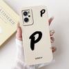 For Realme 9i 4G RMX3491 Cover For Realme 9i 4G Case Simple Fashion Luxury Letters A-Z Pattern Design Silicone Shockproof Bumper