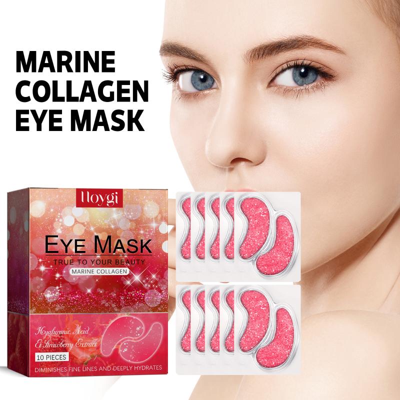 Strawberry Eye Gel Patches Reduce Fine Lines Dark Circles Puffiness Tighten Skin Anti Wrinkle Moisturizing 60 Pairs