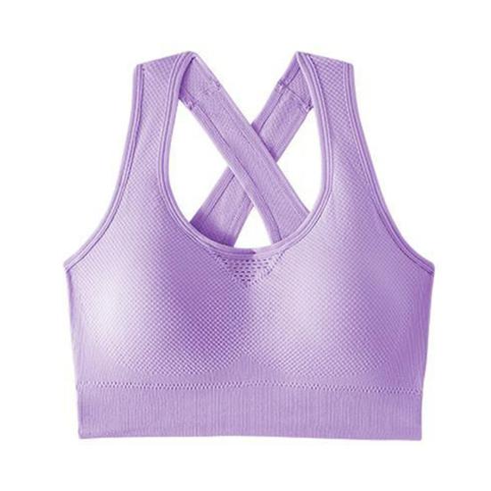 Women Vest Bra Anti-snagging Shockproof Sport Jogging Underwear Hollow Back Detachable Pads Quick Heat