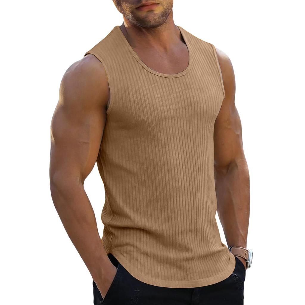 Herren Trainings Tops Sommer Fitnessstudio Fitness Sportliche Tanktops Lässig V-Ausschnitt Textur Muscle Fit Bequem Schnelltrocknend Westen