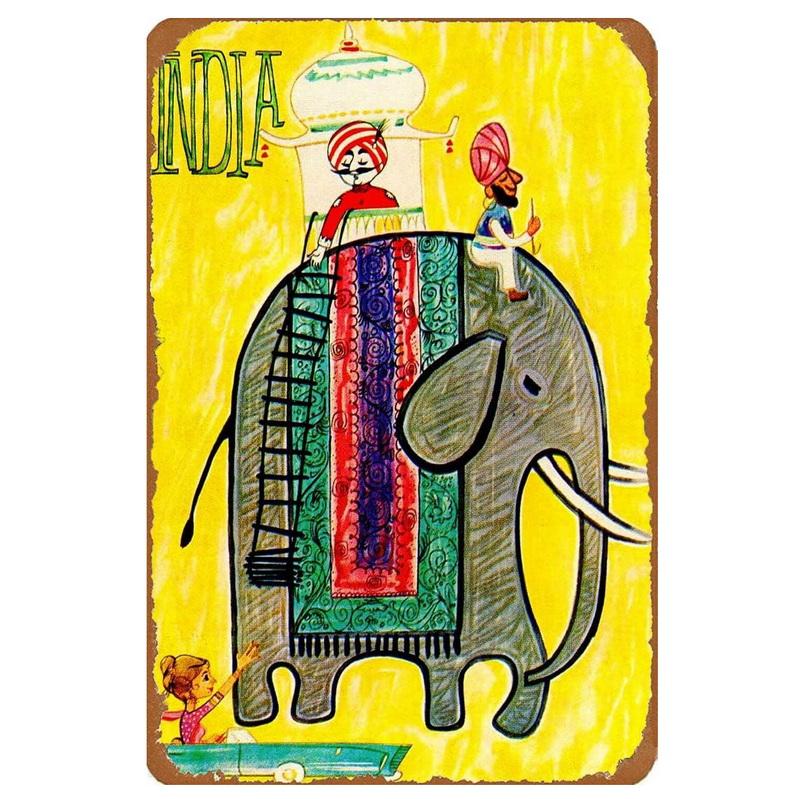 Metal Tin Signs Panam Stary Night Wall Decoration Plaque Vintage Art Poster Iron Painting for Man Cave Home Cafe Garden Club Bar