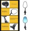 High Visibility Motorcycle Side Mirror Easy Installation Vibration Reduction Urban Ridings  Handlebar Mirror
