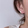 Elegant Leaf Screw Stud Earrings for Women - Simple, Versatile, and High-End Fashion Design
