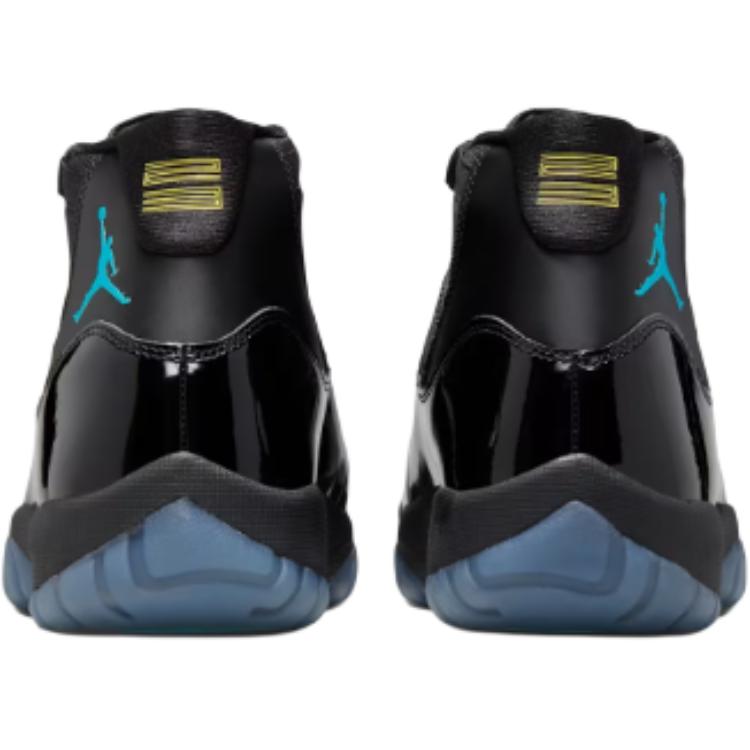 Jordan Air Jordan 11 Retro High Top Children's Basketball Shoes Black Blue Children Aged 3 7 Years Old 378039-047