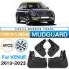 Flaps Mudguard 4Pcs Black Direct Replacement Front Rear Simple Design For Hyundai Venue Splash Practical To Use